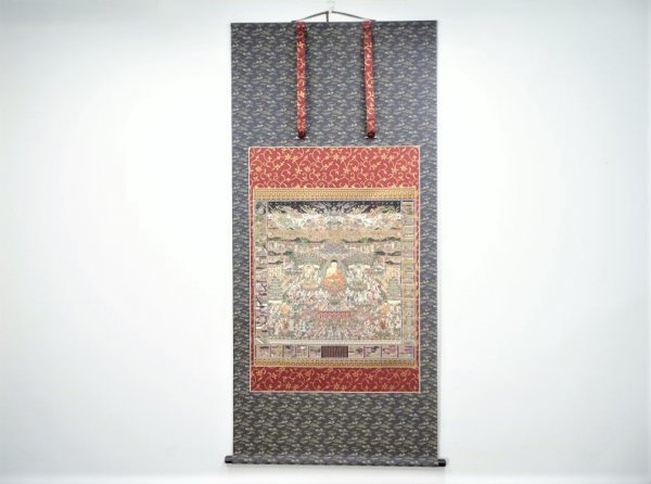 Nao D02189★ Taima Mandala Heisei version reproduction hanging scroll / special art printing pigment coloring hand-painted gold color same box Buddhist art old Buddhist painting painting, painting, Japanese painting, person, Bodhisattva