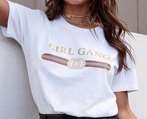 【ラスト1着】SNS 人気 サイズL Tシャツ GIRL GANG 送料無料