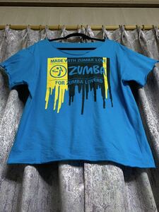 ZUMBA 正規品 ズンバ シャツ Tシャツ トップス タンクトップ ダンス リメイク エアロ フィットネス 発表会 スタジオ フェス ハロウィン 青