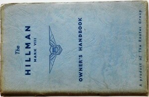 HILLMAN MARK VIII OWNER'S Handbook English version 