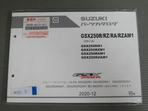 GSX250R RZ RA RZAM1 DN11A RM1 RZM1 RAM1 RZAM1 1版 スズキ パーツリスト パーツカタログ 新品 未使用 送料無料