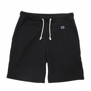 セール15% Champion チャンピオン ウィメンズ 女性 ライト スウェット ショートパンツ 裏パイル COTTON USA 黒 L CW-X505 レディース