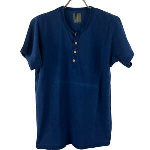 VISVIM(ビズビム) Nocollar Bottom Casual T Shirt (blue)