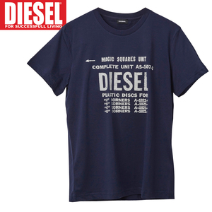 M/【限定セール】新品 DIESEL ディーゼル ロゴ Tシャツ DIEGO-B6 メンズ レディース ブランド カットソー ネイビー