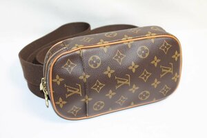 中古 LOUIS VUITTON ポシェットガンジュ モノグラム ボディバッグ M51870 斜め掛け メンズ レディース 男女兼用 バッグ ルイヴィトン USED