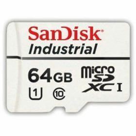 新品▽SanDisk Industrial 64GB microSDXC C10 U1 サンディスク マイクロSDXC 高信頼 高耐久 SDカード ドライブレコーダー 