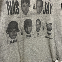 USA古着▽FINALE ヒップホップTシャツ 半袖Tシャツ XL 灰色 グレー BIGGIE 2PAC NAS JAY-Z MCSHAN KRS ONE ICE CUBE COMMON_画像4