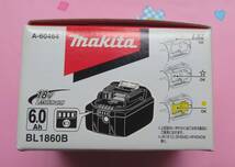 makita マキタ 純正バッテリー 18V6.0Ah BL1860B 新品未使用品_画像1