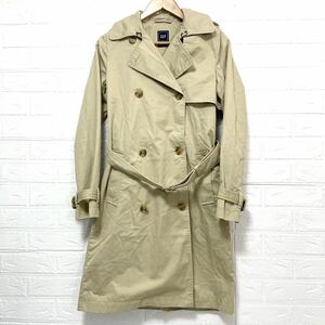 【GAP】ギャップ 定番人気のトレンチ コート ベージュ色 ロング ジャケット フォーマル ビジネス アウター 上着 サイズXSメンズ/10524ｍ