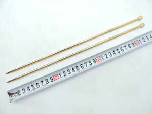 日本製 真鍮　火箸　５，５Ｘ３４０ミリ　1膳　ひばし　ヒバシ　しんちゅう　シンチュウ