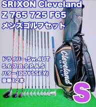 ★本格的!メンズ ゴルフセット★SRIXON スリクソン Z765 Z725 F65 豪華12本 フルセット FLEX S オデッセイ パター キャディバック GOLF 右_画像1