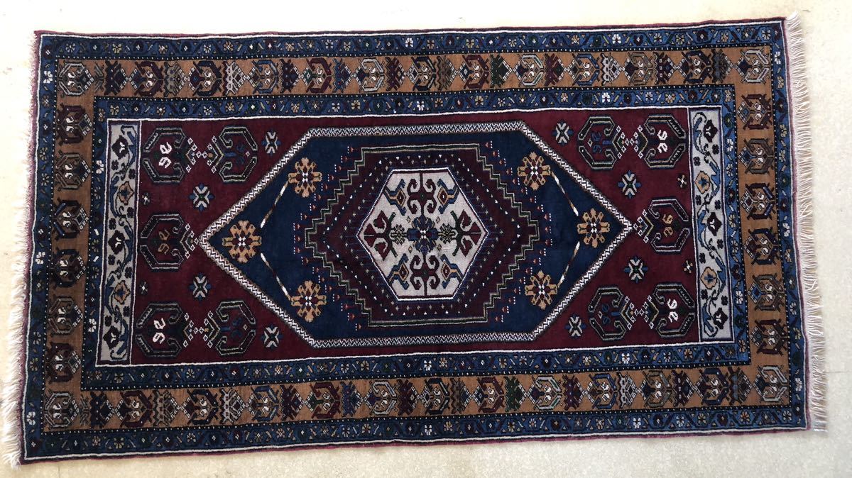 [A8162] Turkish Yahyali 205 x 112 Old Vintage Antique Hand-Woven Rug Carpet Accent Rug Handmade, carpet, rug, mat, rug, Rugs in general