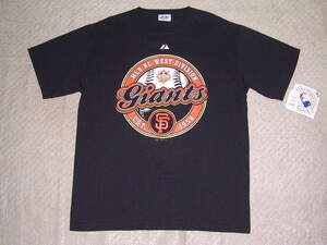 00s DEAD STOCK Majestic MLB San Francisco Giants Tシャツ L 黒 ジャイアンツ 新品