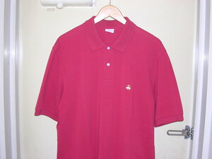 美品 ブルックスブラザーズ Brooks Brothers ワンポイントポロシャツ L 濃い赤