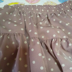 フレアスカート ウエストゴム ピンクハウス ピンク ドット スカート 未使用品の画像2