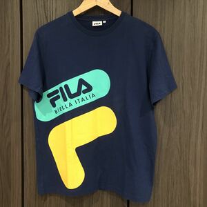 FIRA フィラ BTSジョングク着用 ネイビー 半袖Tシャツ Fサイズ フリーサイズ ストリート系 スポーツ 韓流 K-POP アイドルグループ