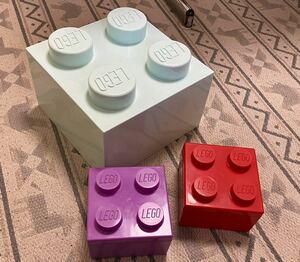 ★ LEGO ブロック型収納ボックス 収納 おもちゃ箱 レゴブロック 収納ボックス 25cm と13cm レゴ ブロック ケース 引き出し 大小3点セット