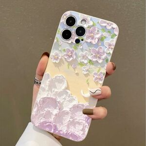 新品未使用 iPhone14 Pro Max用ケース 花柄プリント マルチカラー