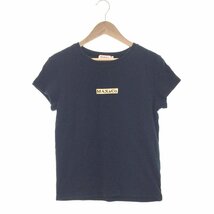 ★Max&Co マックスアンドコー ロゴプリント 半袖カットソー レディース サイズL ブラック トップス Tシャツ 定番 人気 424 1BA/41263_画像1