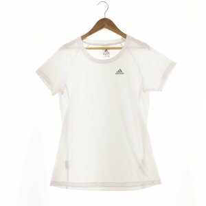 ★adidas アディダス 半袖カットソー レディース サイズM ホワイト トップス Tシャツ スポーツ トレーニング ウェア 46208 1BA/41265