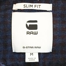 ●美品 G-STAR RAW ジースターロウ CORE BTN SLIM SHIRT長袖チェックスリムフィットシャツ メンズM ネイビーD13438-B293-A183 1AB/41305_画像8