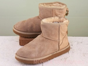 MK411◆レディース【アグ UGG】ムートンブーツ 茶 ブラウン 24cm