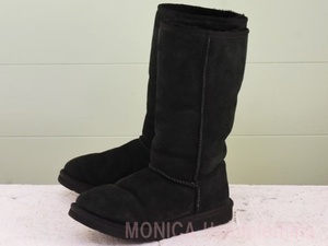 MK427◆レディース【UGG オーストラリア】ムートンブーツ 黒 ブラック 24cm