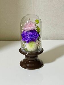 仏花　ふ プリザーブドフラワー ガラスドーム