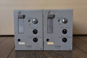 . close serial! TAB TELEFUNKEN V76/80 vacuum tube microphone preamplifier two pcs. set cable attaching 