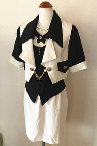  редкостный дизайн SPORCHE выставить костюм внутренний имеется шт .. блуза 3 позиций комплект Bubble времена Showa Retro Vintage (E8)