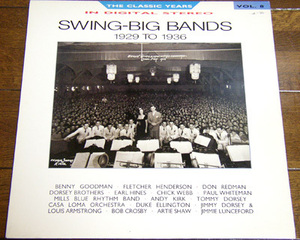 Swing Big Bands 1929 To 1936 - LP/ Benny Goodman,Fletcher Henderson,Andy Kirk,Artie Shaw,Duke Ellington,BBC Record,イギリス盤,1987