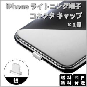 iPhone ライトニング コネクタ 保護キャップ 銀色 Lightning 1個 シルバー Apple アイフォン iPad R050