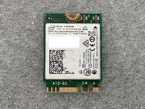 Intel 3165NGW Dual Band Wireless-AC 3165 インテル 無線LANカード クリックポスト対応