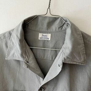 グレシャン? 60s Sears グレー シャンブレー 半袖 ボックス シャツ ビンテージ 60年代 シアーズ ワークシャツ オリジナル ヴィンテージの画像5