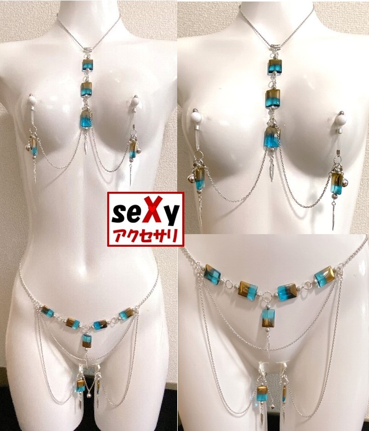 [Handmade] seXy accessories ★ Necklace & nipples & waist & labia SNNW059, Handmade, Accessories (for women), others
