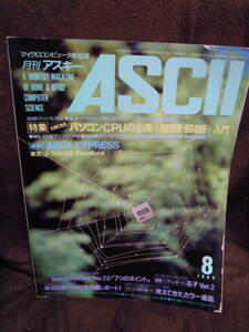 P3-23　雑誌　月刊アスキー　1989年8月　　たのしいプログラミング　　MS-DOS