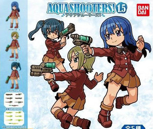 f アクアシューターズ AQUA SHOOTERS 1.5 全5種 アバターA-1 アバターB-1 アバターC-3 武器セット ソリッド ウォータークリア ガシャポン