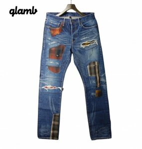 TK 新品近 グラム glamb Unplugged Denim アンプラグドデニム ジーンズ クラッシュ リペア デニムパンツ 2