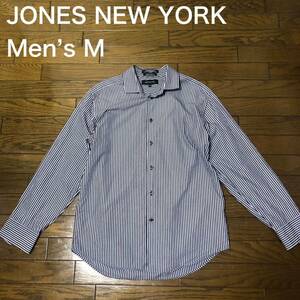 【送料無料】JONES NEW YORK 長袖シャツ ストライプ柄　メンズMサイズ　ジョーンズニューヨーク