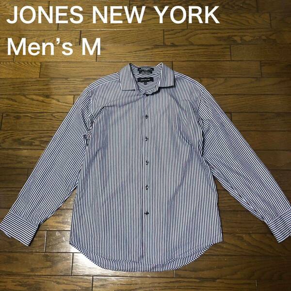 【送料無料】JONES NEW YORK 長袖シャツ ストライプ柄　メンズMサイズ　ジョーンズニューヨーク