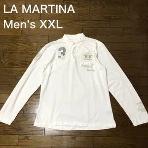 【送料無料】LA MARTINA × DUBAI POLO CUP長袖ポロシャツ白　メンズXXLサイズ　ラマルティナ