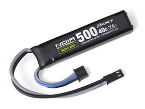 Noir Suppression LiPo 7.4V 500mAh 40C ハンドガン用 電動ガン用充電式リポバッテリー GFG931　ネコポス送料無料