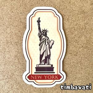新品【アメリカ】 ニューヨーク 自由の女神　ステッカー　1363