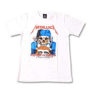 kr1●新品 白 Mサイズ●メタリカ METALLICA 半袖Tシャツ//バンドTシャツ ロックTシャツ パンク メタル