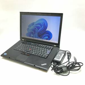 ▲動作品 Lenovo レノボ T510 Think Pad ノートパソコン Core i7 M620 2.67GHz 4.0GB SSD128GB PC Windows11 Pro アダプター付▲ M11210