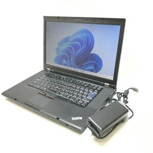 ▲動作品 Lenovo レノボ T510 Think Pad ノートパソコン Core i7 M620 2.67GHz 4.0GB SSD128GB PC Windows11 Pro アダプター付▲ M11211