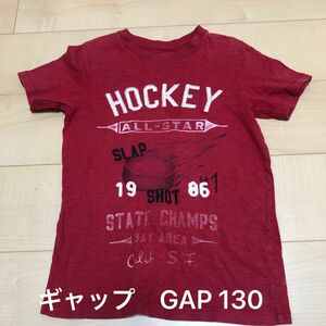 ギャップ　GAP アイスホッケー　Tシャツ　赤　キッズ　130 半袖Tシャツ