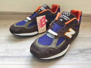 28cm 新品 NEW BALANCE ニューバランス M990BR2 茶 こげ茶 990V2 検 991 992 993