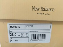 28cm 新品 NEW BALANCE ニューバランス M990BR2 茶 こげ茶 990V2 検 991 992 993_画像9