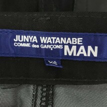 JUNYA WATANABE COMME des GARCONS MAN ラインパンツ WB-P023 牛革 メンズ XS ブラック ジュンヤワタナベ コムデギャルソン ボトム A8993◆_画像3